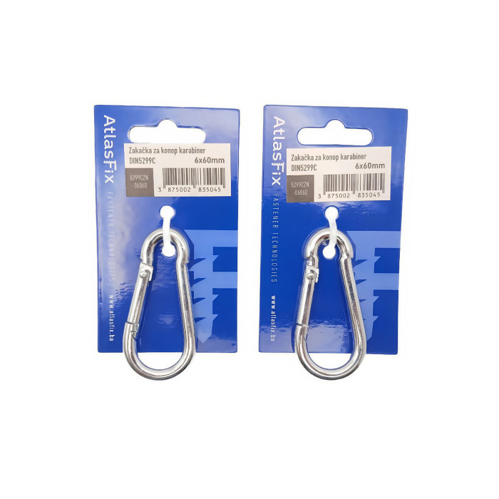 Zakačka za konop karabiner DIN 5299-C
